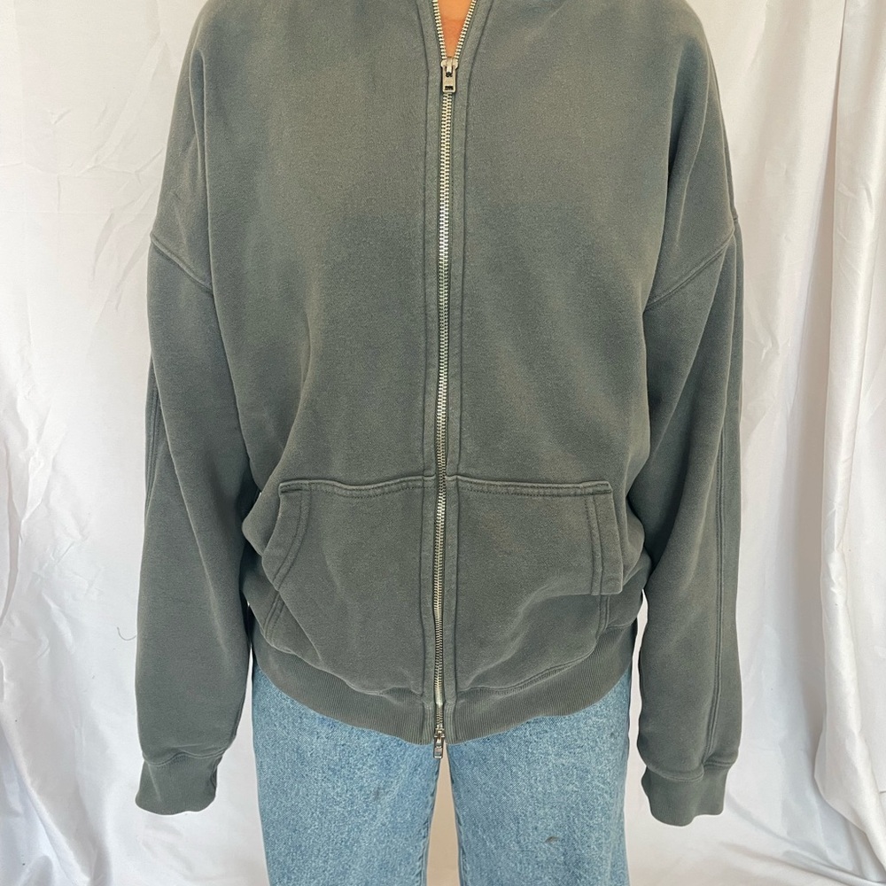 Green Zip-Up Fleece Jacket
